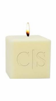 Monogrammed Palm Wax Candle - 4" Palm Wax