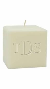 Monogrammed Palm Wax Candle - 4" Palm Wax