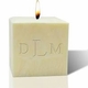 Monogrammed Palm Wax Candle - 4" Palm Wax