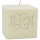 Monogrammed Palm Wax Candle - 4" Palm Wax
