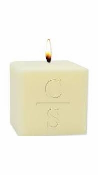 monogrammed palm wax candle - 4" palm wax