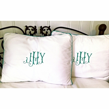 Monogrammed Pillow Shams