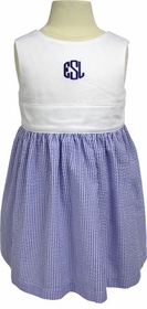 monogrammed pique seersucker dress