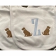 Monogrammed Puppy Burp Cloth and Bib Set