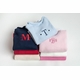 monogrammed roll neck pullover sweater