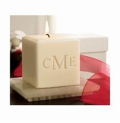 Monogrammed Soy Candle