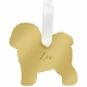 moon and lola bichon frise christmas ornament - gold