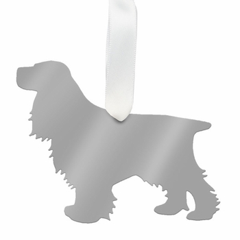 moon and lola cocker spaniel christmas ornament - gold
