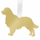 moon and lola golden retriever christmas ornament - silver