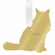 moon and lola long haired cat ornament - silver