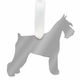 moon and lola miniature schnauzer christmas ornament - silver