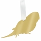 moon and lola parakeet christmas ornament - gold
