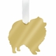 moon and lola pomeranian christmas ornament - silver