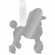 moon and lola poodle christmas ornament -silver