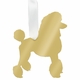 moon and lola poodle christmas ornament -silver