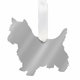 moon and lola west highland terrier christmas ornament - gold