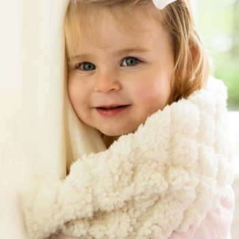 nanas quilted plush baby blanket with faux sherpa back