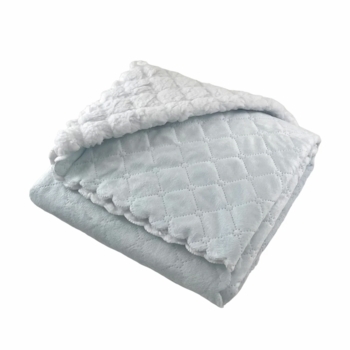 nanas quilted plush baby blanket with faux sherpa back