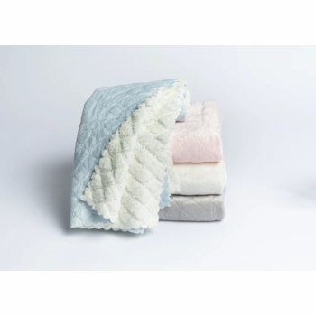 nanas quilted plush baby blanket with faux sherpa back