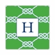 nautical knot kelly square paper coaster<br>set of 50