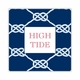 nautical knot navy square paper coaster<br>set of 50