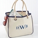 navy accented rope tote