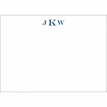 Navy Monogram Social Stationery