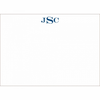 Navy Monogram Social Stationery