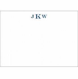 Navy Monogram Social Stationery