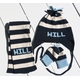 Navy Stripe Ear Flap Hat