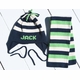 Navy Stripe Ear Flap Hat