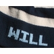 Navy Stripe Ear Flap Hat