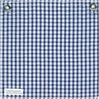 navy & white check