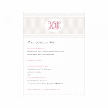 Nina & Willy Menu Card