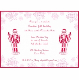 Nutcracker Snow Invitation Cards