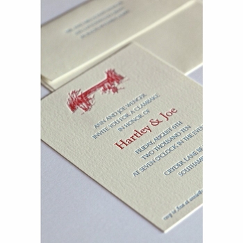 on the water engagement party card