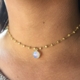 Opal and Gold Heather Choker Necklace
