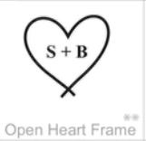 soundview millworks monograms and frames open heart frame