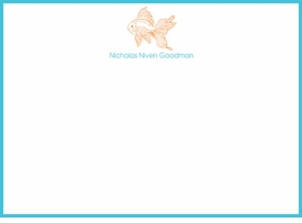 Orange Goldfish Children's Stationery
