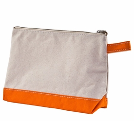 orange personalized makeup bag