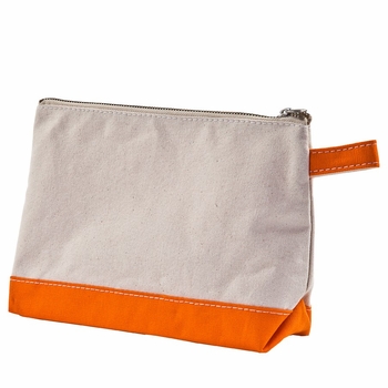 Orange Personalized Makeup Bag