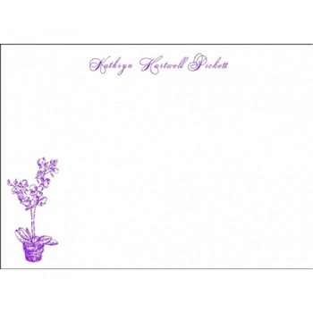 orchid social stationery