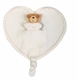 organic naturel teddy bear heart
