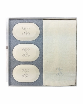 original luxury personalized soap gift set: single initial
