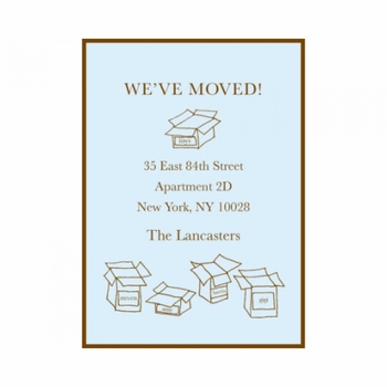 packing boxes moving card