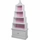 Pagoda Bookcase White And Pink