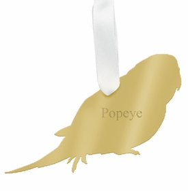 Parakeet Christmas Ornament - Gold