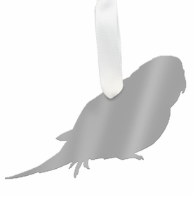Parakeet Christmas Ornament - Silver