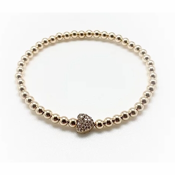 Pave Diamond Heart Bracelet
