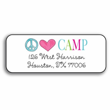 Peace Love Camp Address Labels